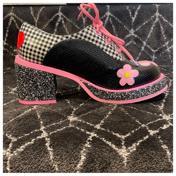 RAINBOWS & LOVE IRREGULAR CHOICE 70S PLATFORMS - Picture 5 of 16